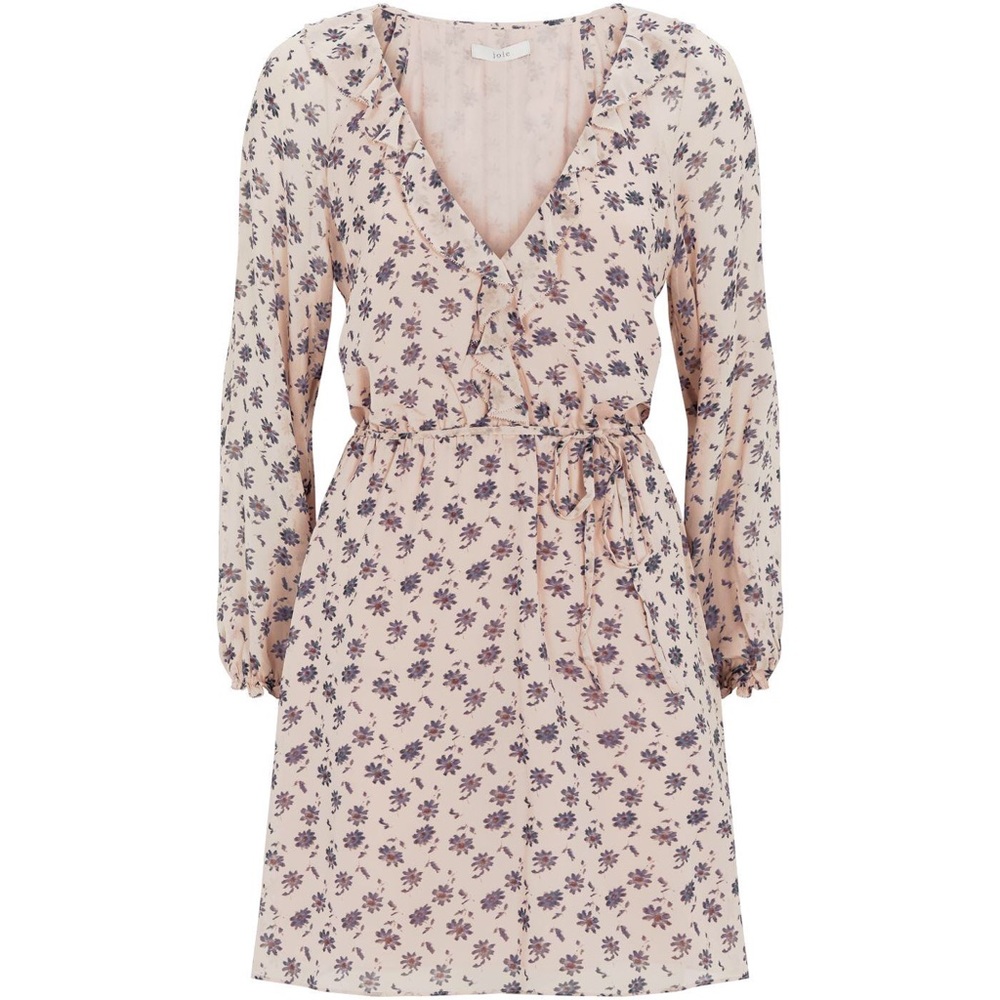Joie Marelle Pink Silk Floral Tie Waist Dress NWT - Picture 2 of 14